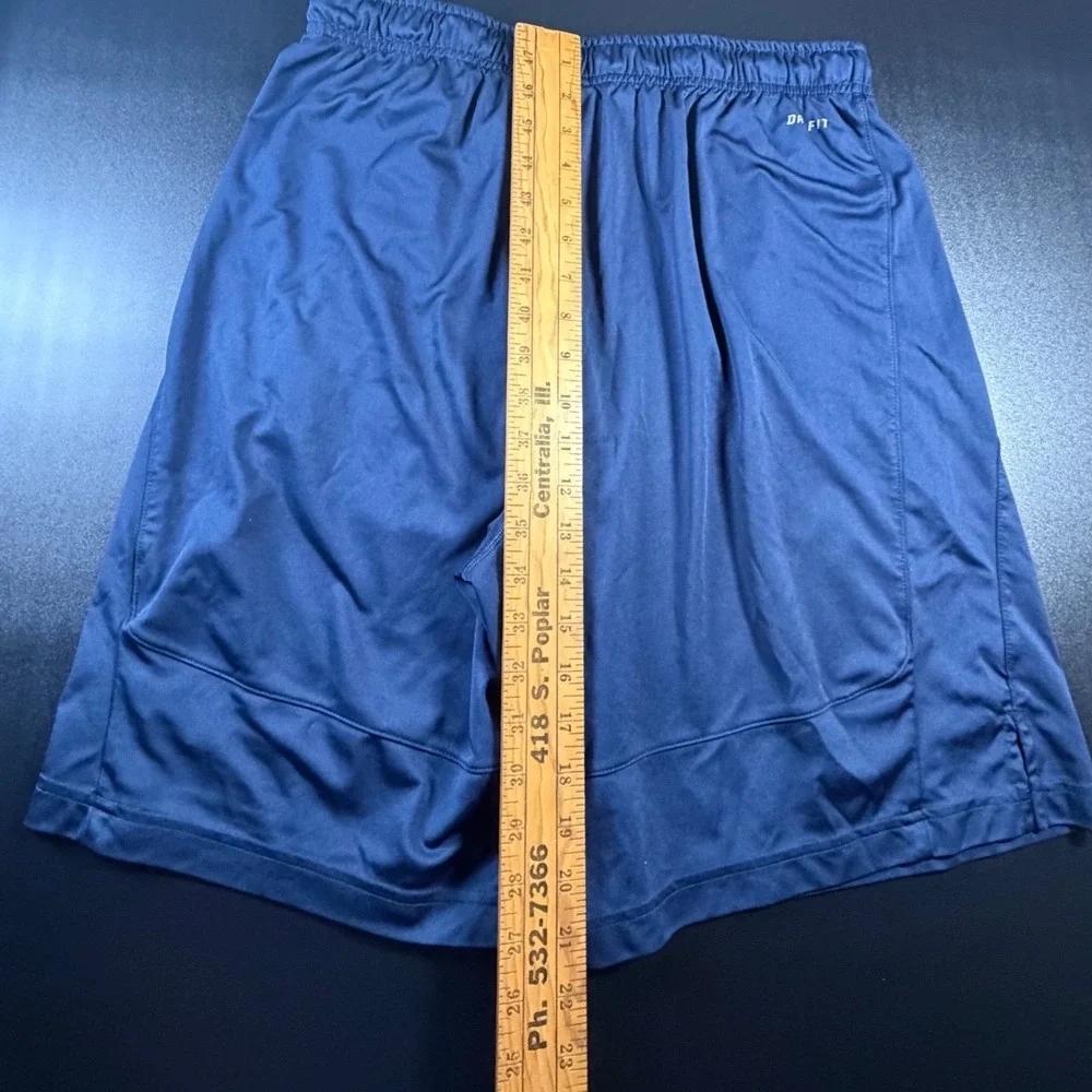 Nike Dri-FIT Mens Navy Blue Athletic Training Shorts XL Pocketed Basketball K6